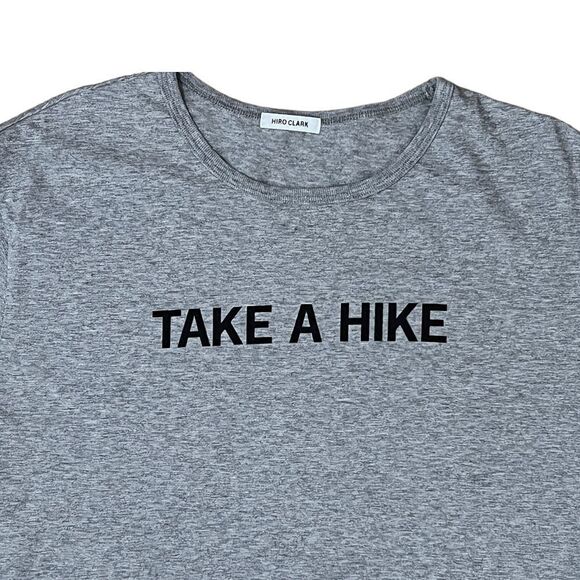 HIRO CLARK "TAKE A HIKE" SLUB SHORT SLEEVE COTTON TEE SHIRT - Picture 4 of 8